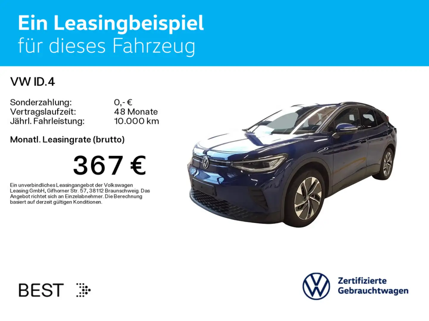 Volkswagen ID.4 Pro*AHK*KAMERA*WÄRMEPUMPE*IQ.LIGHT*NAVI*19Z Blauw - 2