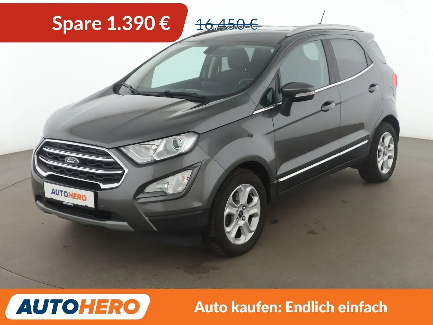 Ford EcoSport 1.0 EcoBoost Titanium X Aut.*XENON*NAVI*CAM*PDC* Grau - 1