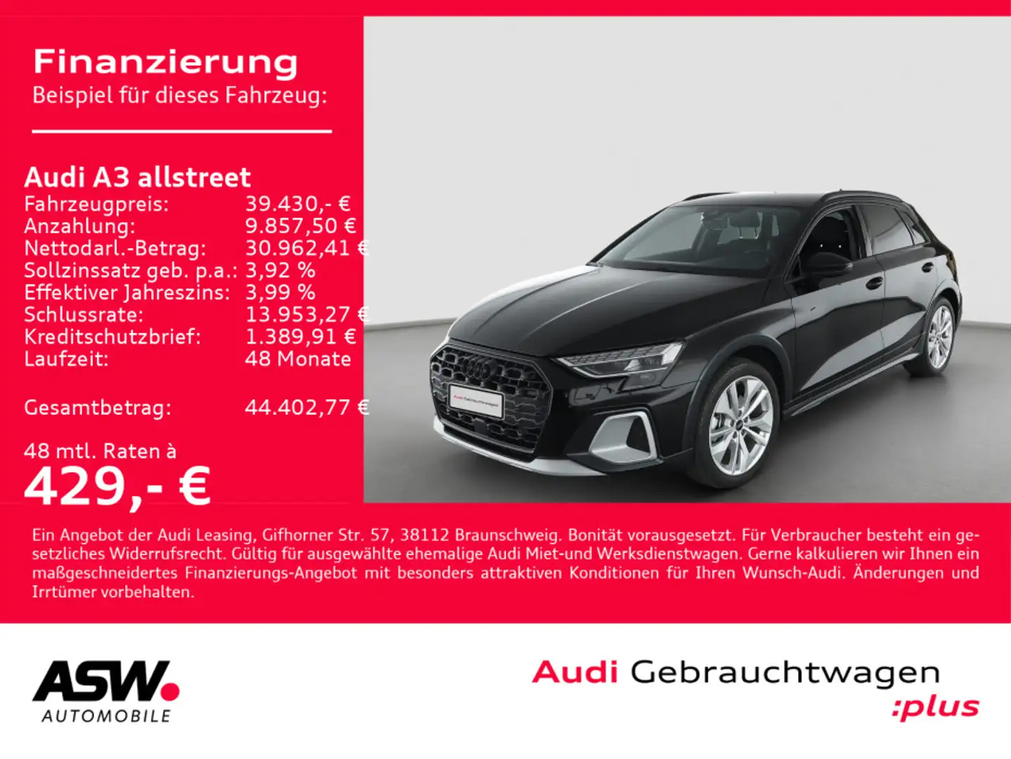 Audi A3 35TDI Stronic NAVI MATRIX AHK RFK Schwarz - 1