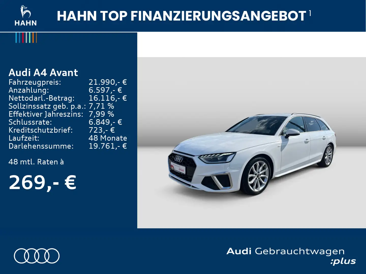 Audi A4 40TDI qua S-Line S-Trc AHK LED Navi Sit Blanco - 2