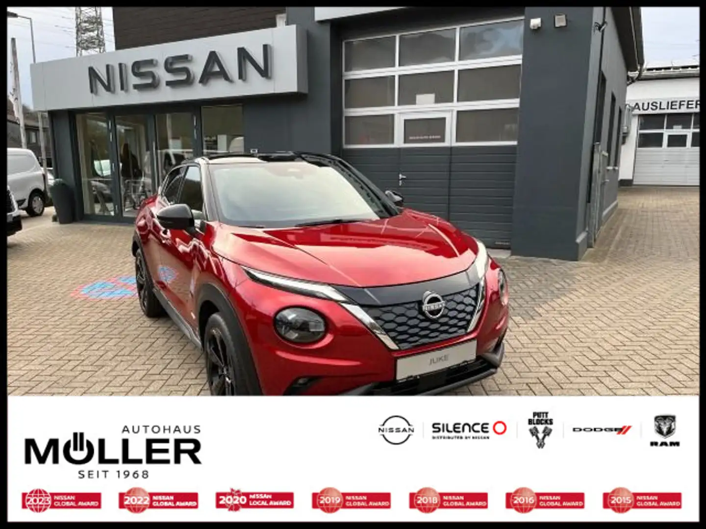 Nissan Juke 1.6 Hybrid 143PS Tekna Navi AVM BOSE BF 19" Rouge - 1