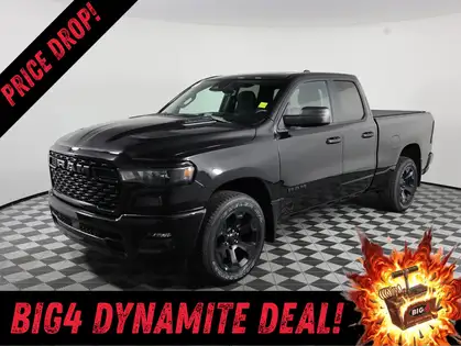 Black 2026 RAM 1500 Pickup Truck Four-Wheel Drive 8-Speed Automatic