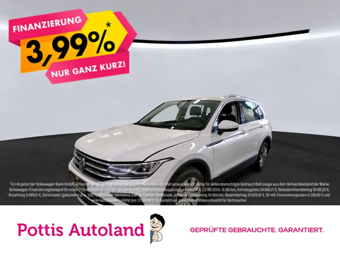 Volkswagen Tiguan 2.0 TDI DSG ELEGANCE AHK MATRIX NAVI PDC Weiß - 1