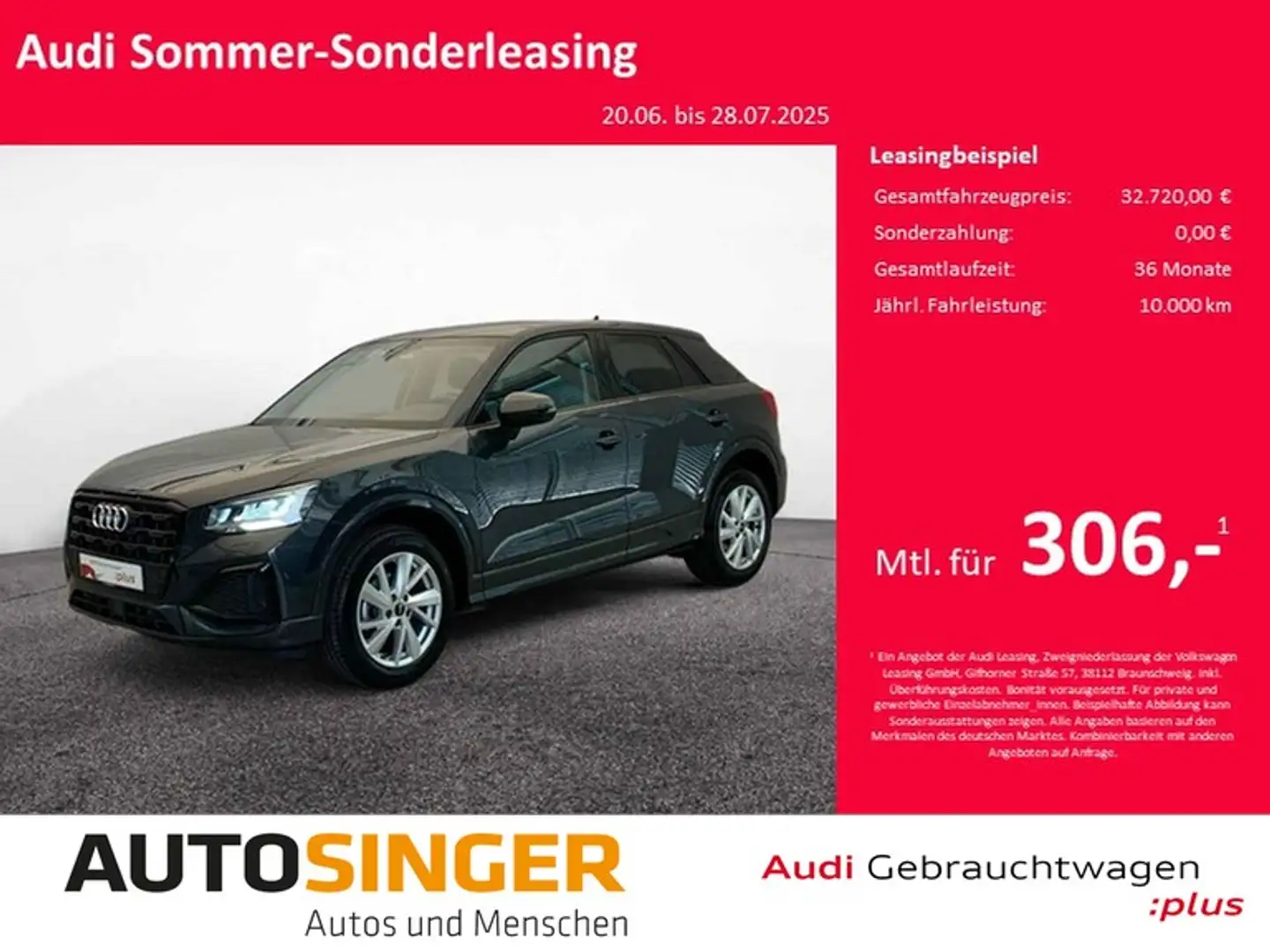Audi Q2 advanced 35 TFSI *NAVI*AHK*LED*ACC*VIRTUAL* Grau - 1