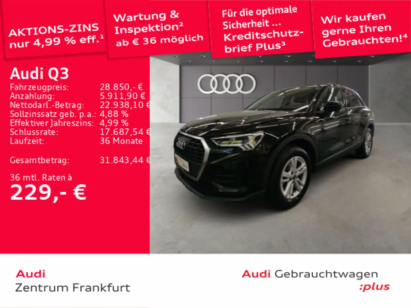 Audi Q3 45 TFSI e S tronic LED Navi DAB VC PDC Sitzhe Schwarz - 1