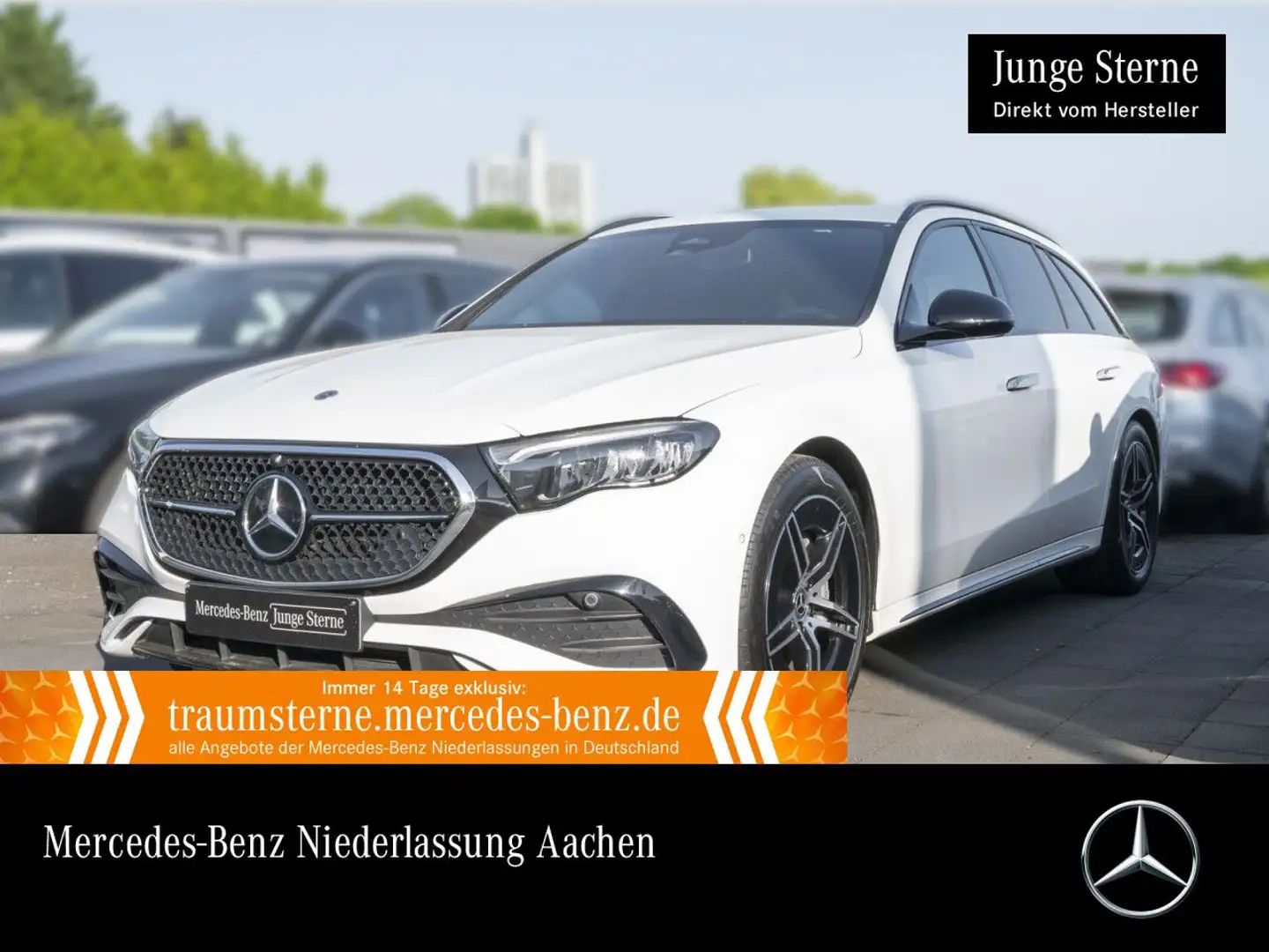 Mercedes-Benz E 200 T AMG Burmester Distr. LED Night Kamera PTS Blanc - 1