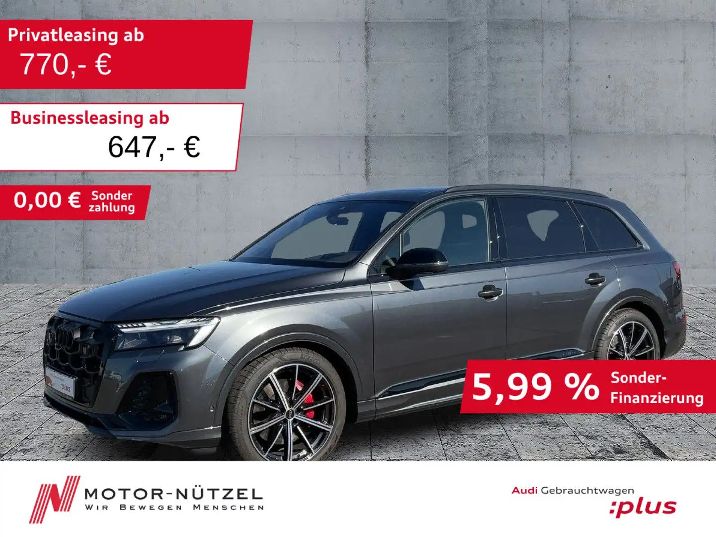 Audi Q7 45 TDI QU S-LINE MATRIX+NAVI+B&O+HuD+AIR+AHK Grau - 1