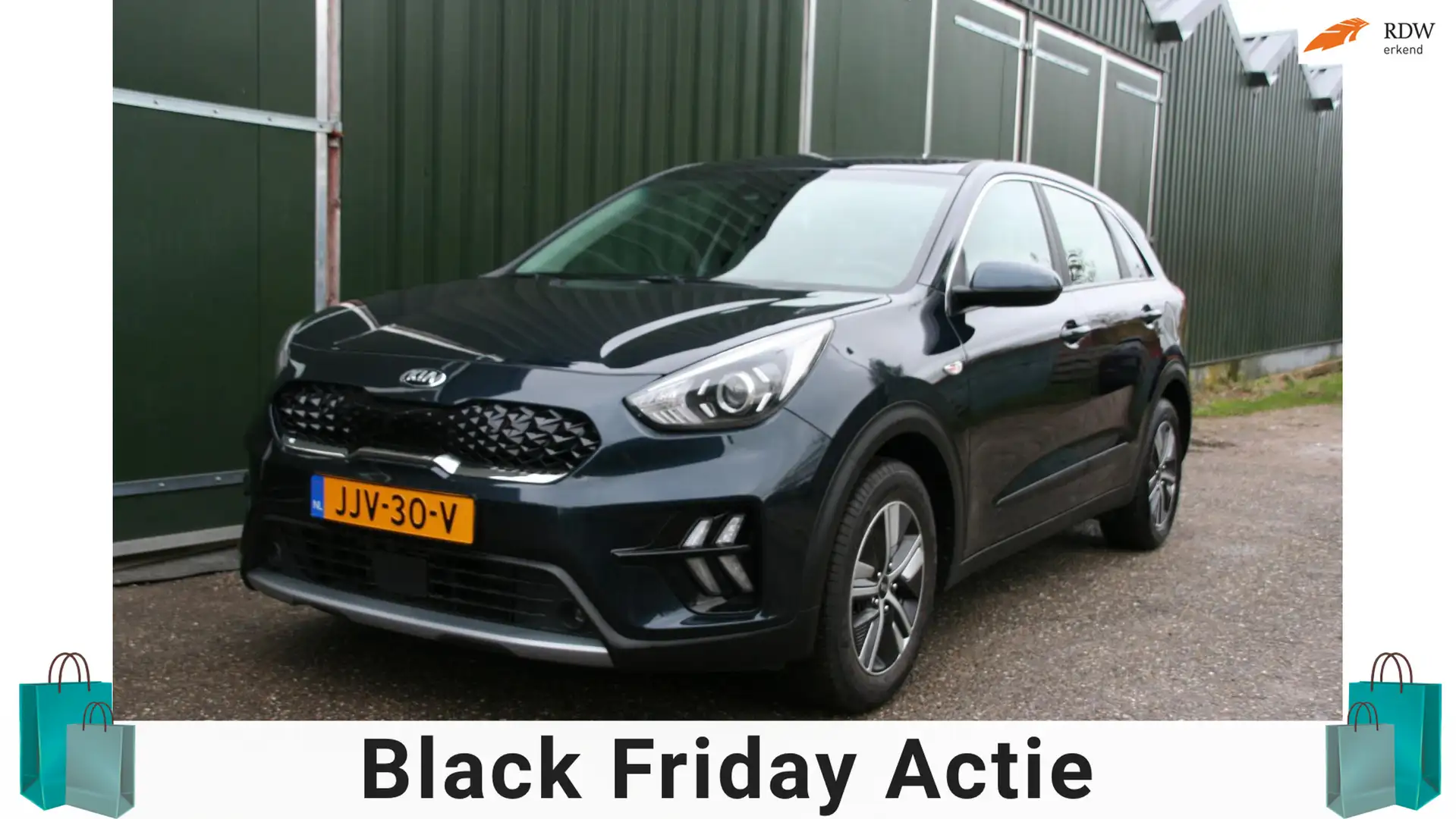 Kia Niro 1.6 GDi Hybrid DynamicLine, AIRCO, NAVIGATIE, CAME Schwarz - 1