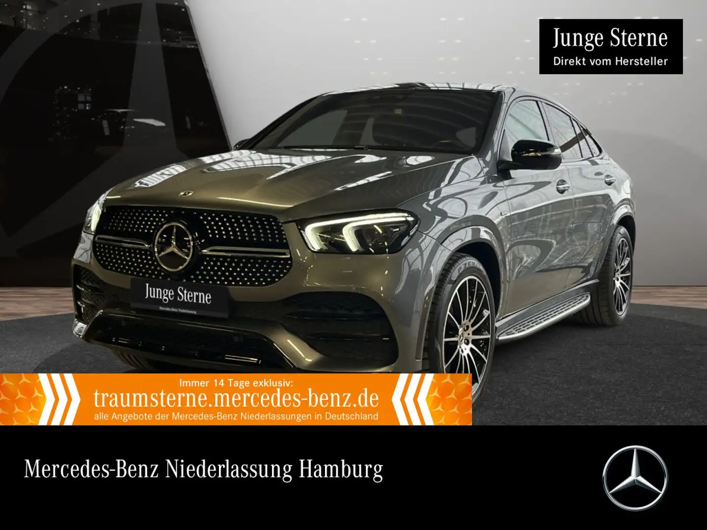 Mercedes-Benz GLE 350 de Coupé 4M AMG+NIGHT+PANO+360+AHK+21"+9G Gris - 1