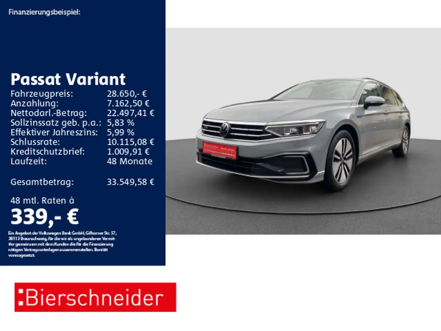 Volkswagen Passat Variant 1.4 TSI DSG GTE AHK MATRIX STAND Grau - 1
