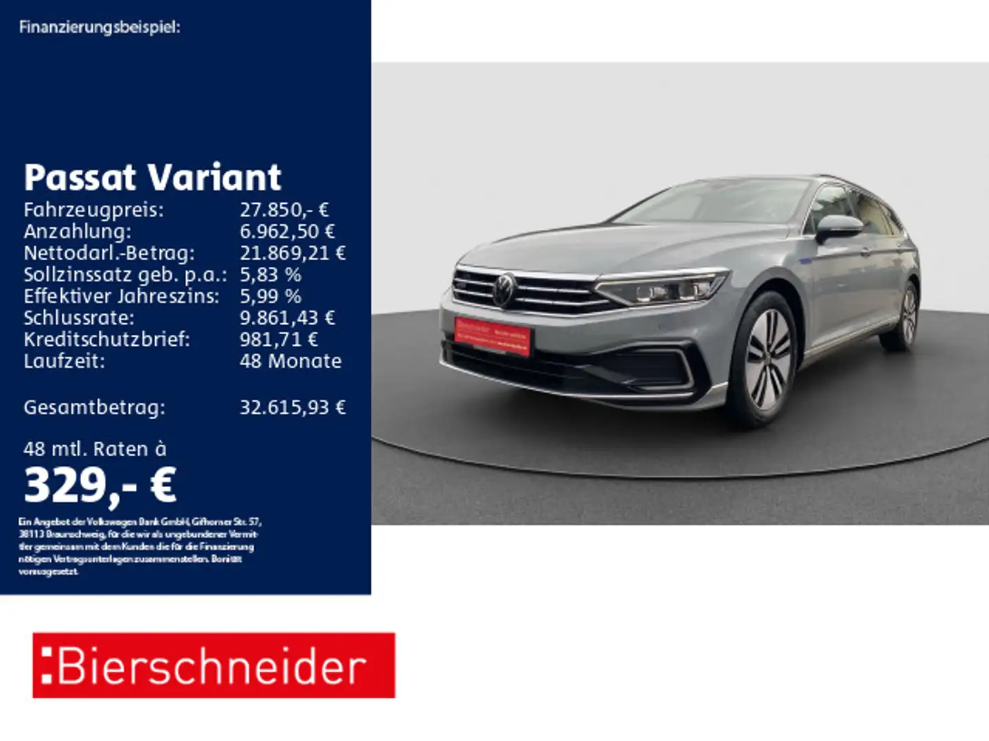Volkswagen Passat Variant 1.4 TSI DSG GTE AHK MATRIX STANDH Grau - 1
