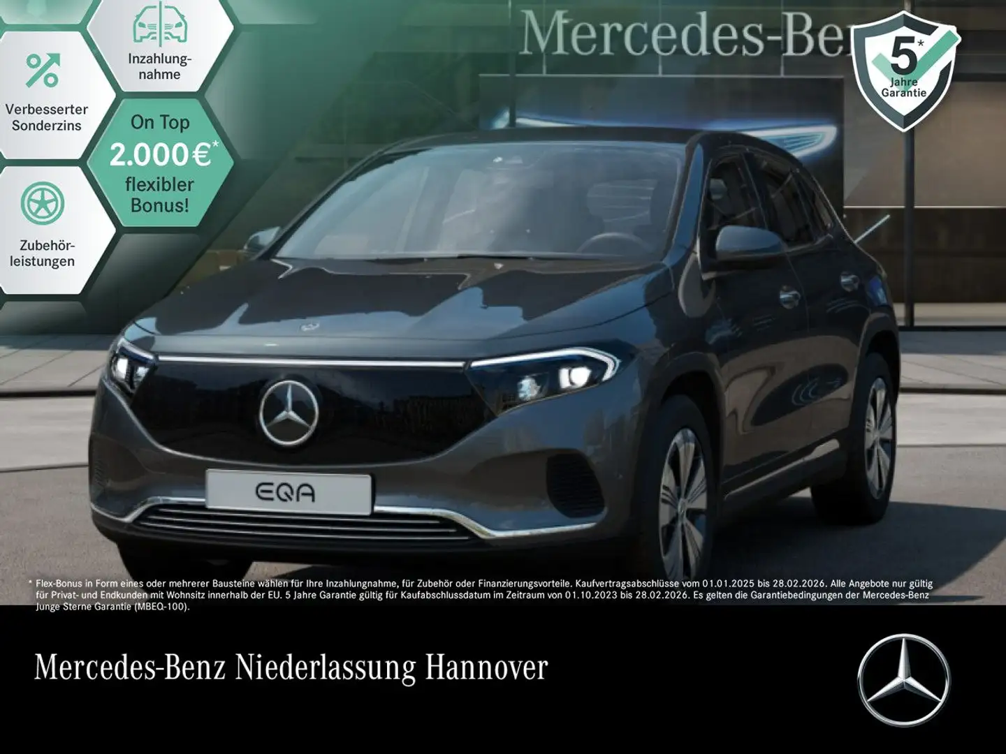 Mercedes-Benz EQA 300 4M PROG+PLUS-PAKET+AHK+KAMERA+KEYLESS+SPUR Grau - 1