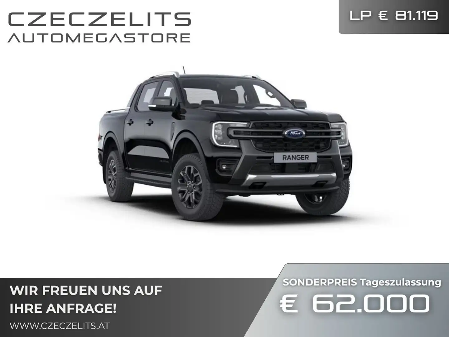 Ford Ranger Ranger Doppelkabine Wildtrak e-4WD 2,0 EcoBlue ... Schwarz - 1