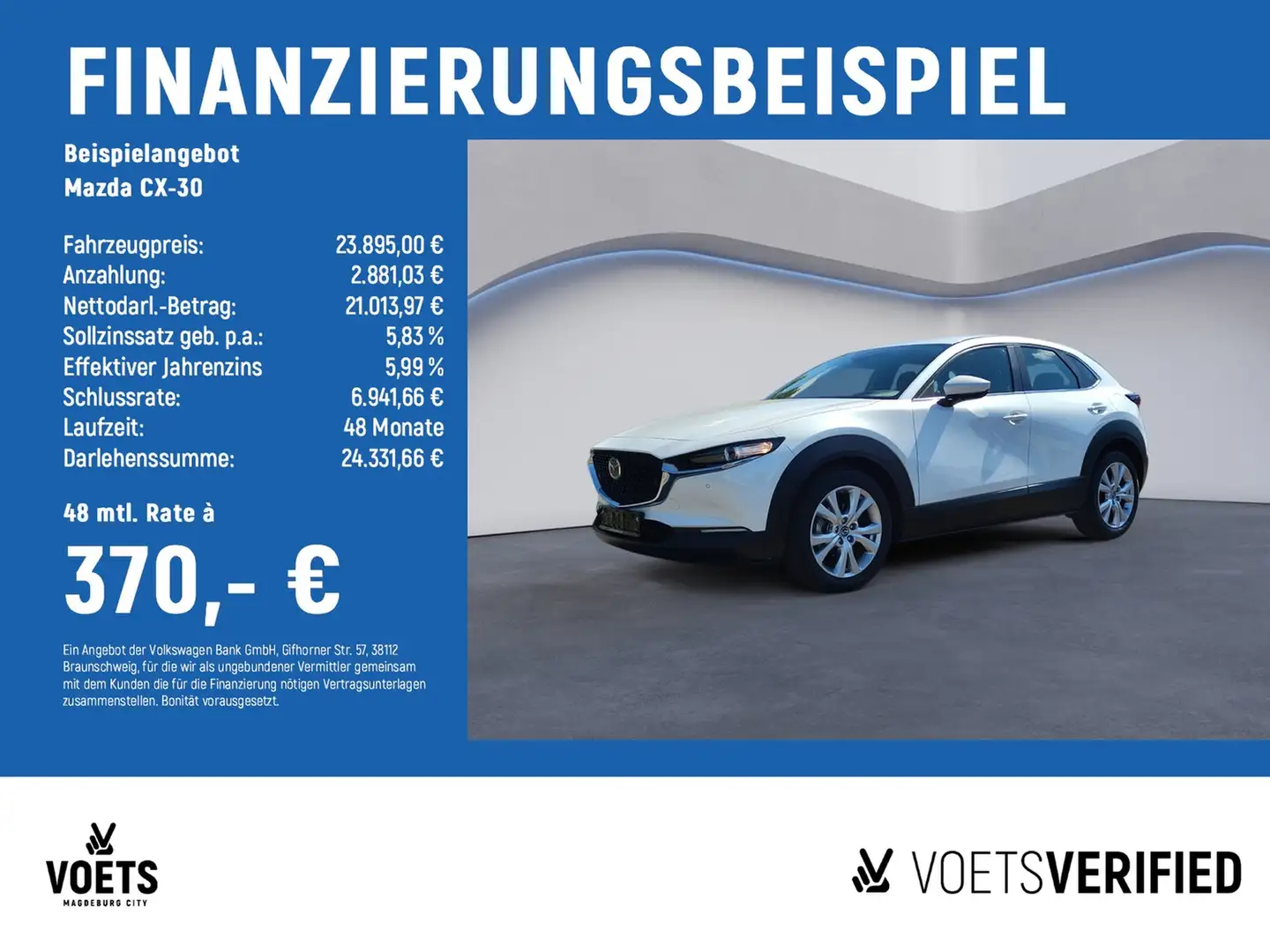 Mazda CX-30 2.0 SKYACTIV-X NAVI+LED+HEAD-UP+KAMERA Blanc - 2