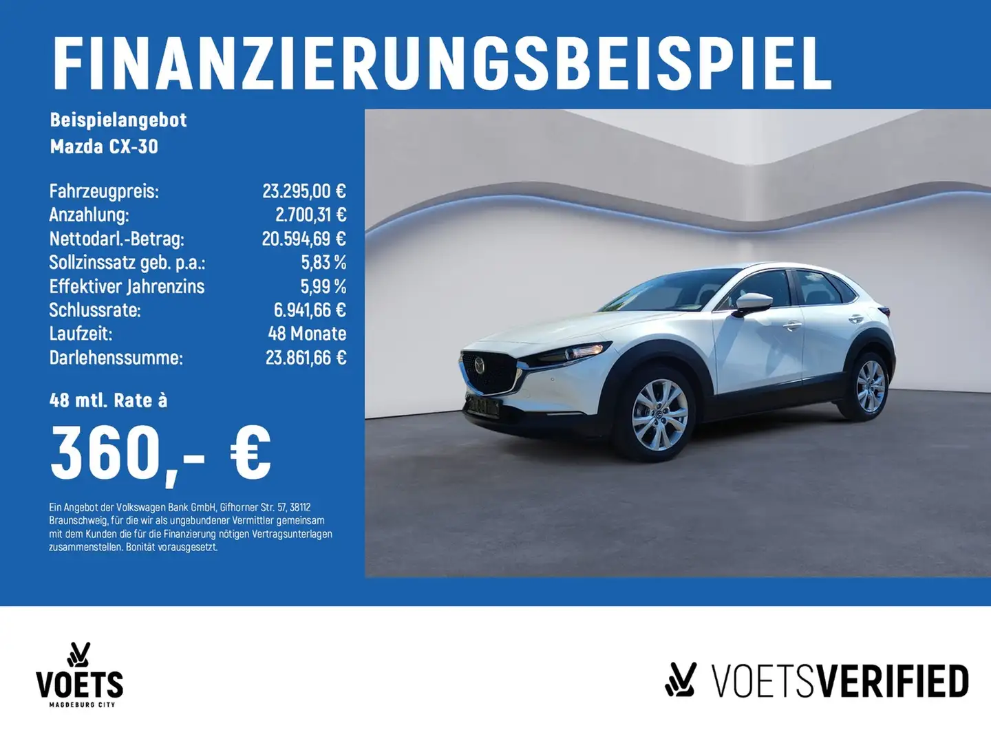 Mazda CX-30 2.0 SKYACTIV-X NAVI+LED+HEAD-UP+KAMERA Weiß - 2