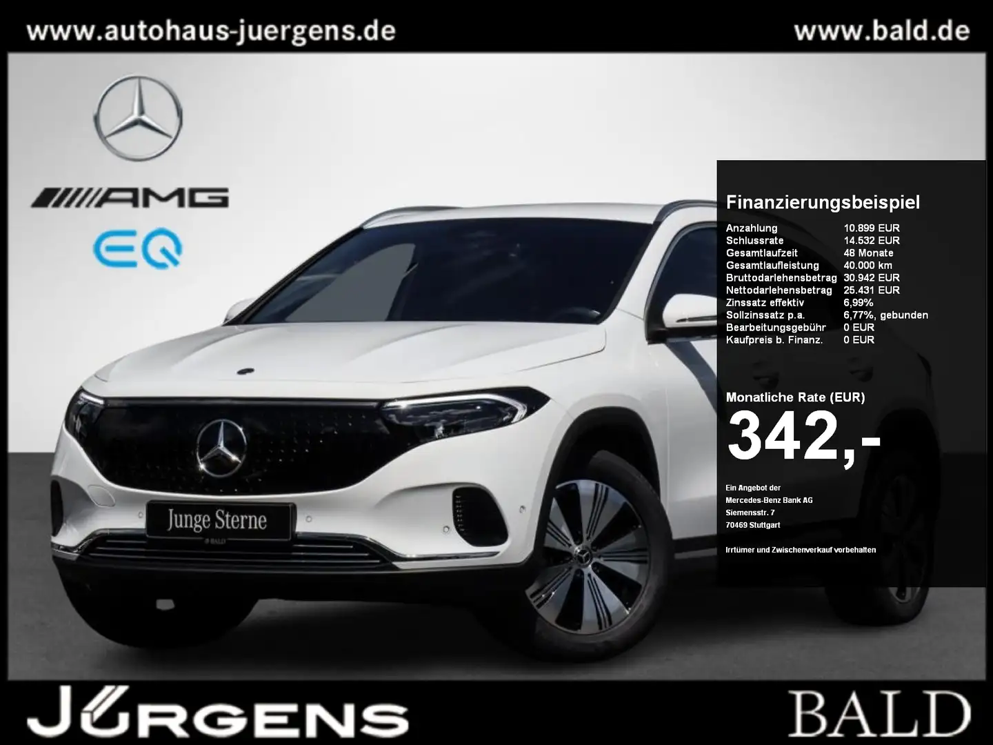 Mercedes-Benz EQA 300 4M Progressive-Advanced/LED/360/DAB/Easy Weiß - 1