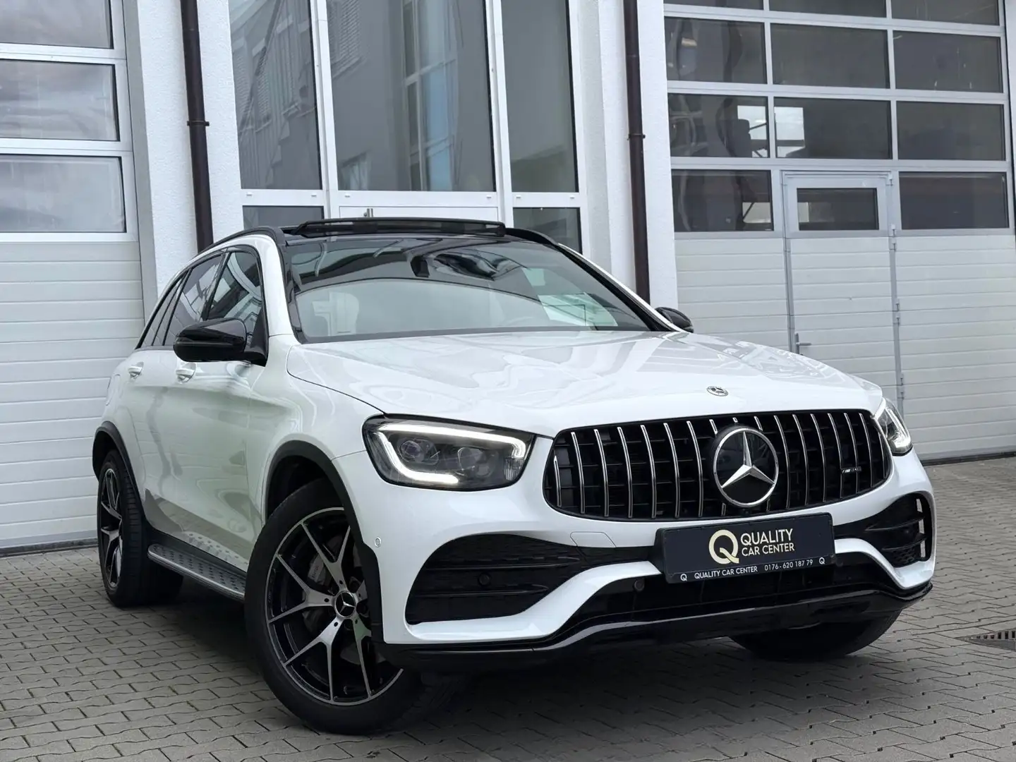 Mercedes-Benz GLC 300 d 4Matic AMG *PANO*AHK*360°*SPUR*TOT* Blanco - 1