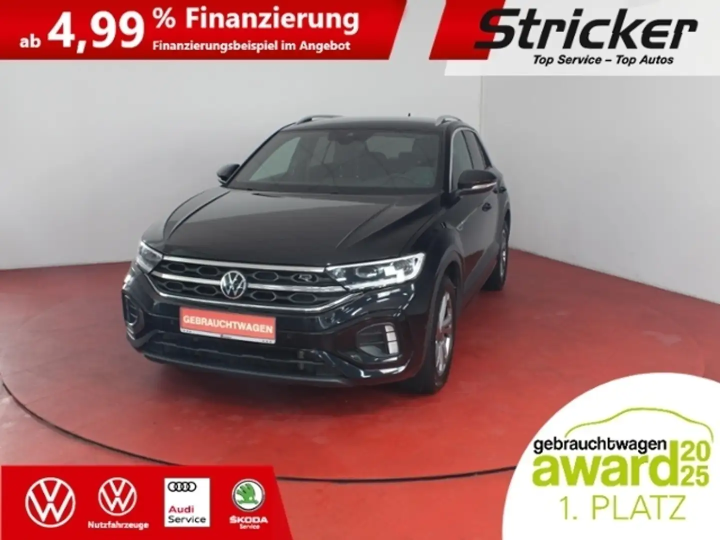 Volkswagen T-Roc R-Line  1.5TSI DSG 281,-ohne Anzahlung Navi App-C Schwarz - 1