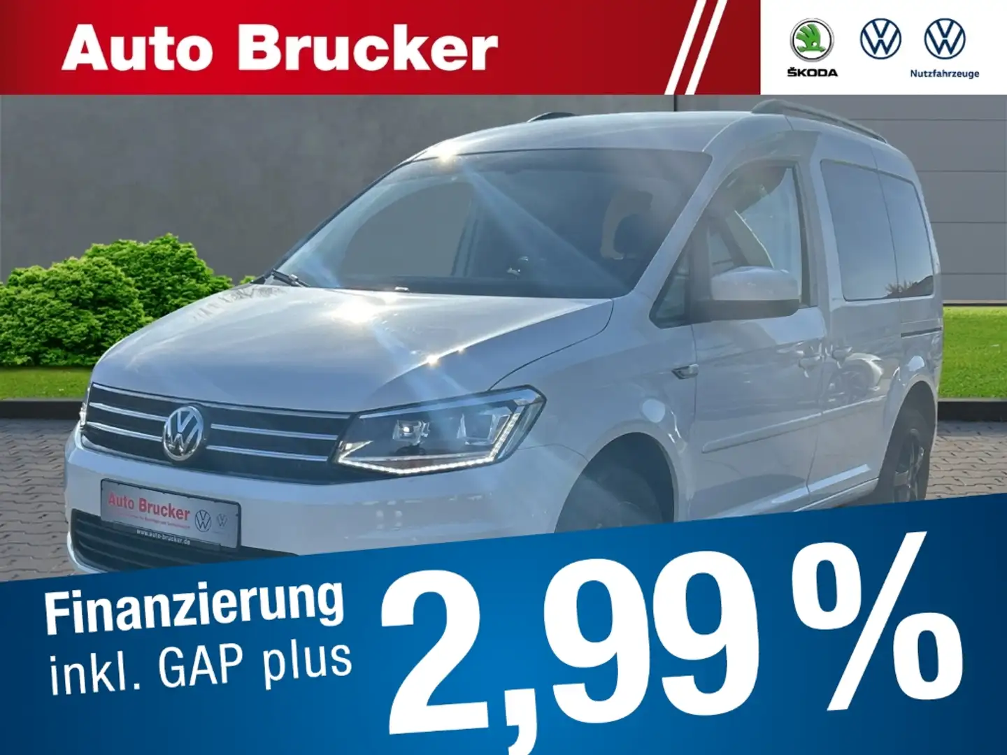 Volkswagen Caddy Comfortline 2.0 TDI+AHK+Bi-Xenon+Navi+2-Zonen-Klim Blanco - 1