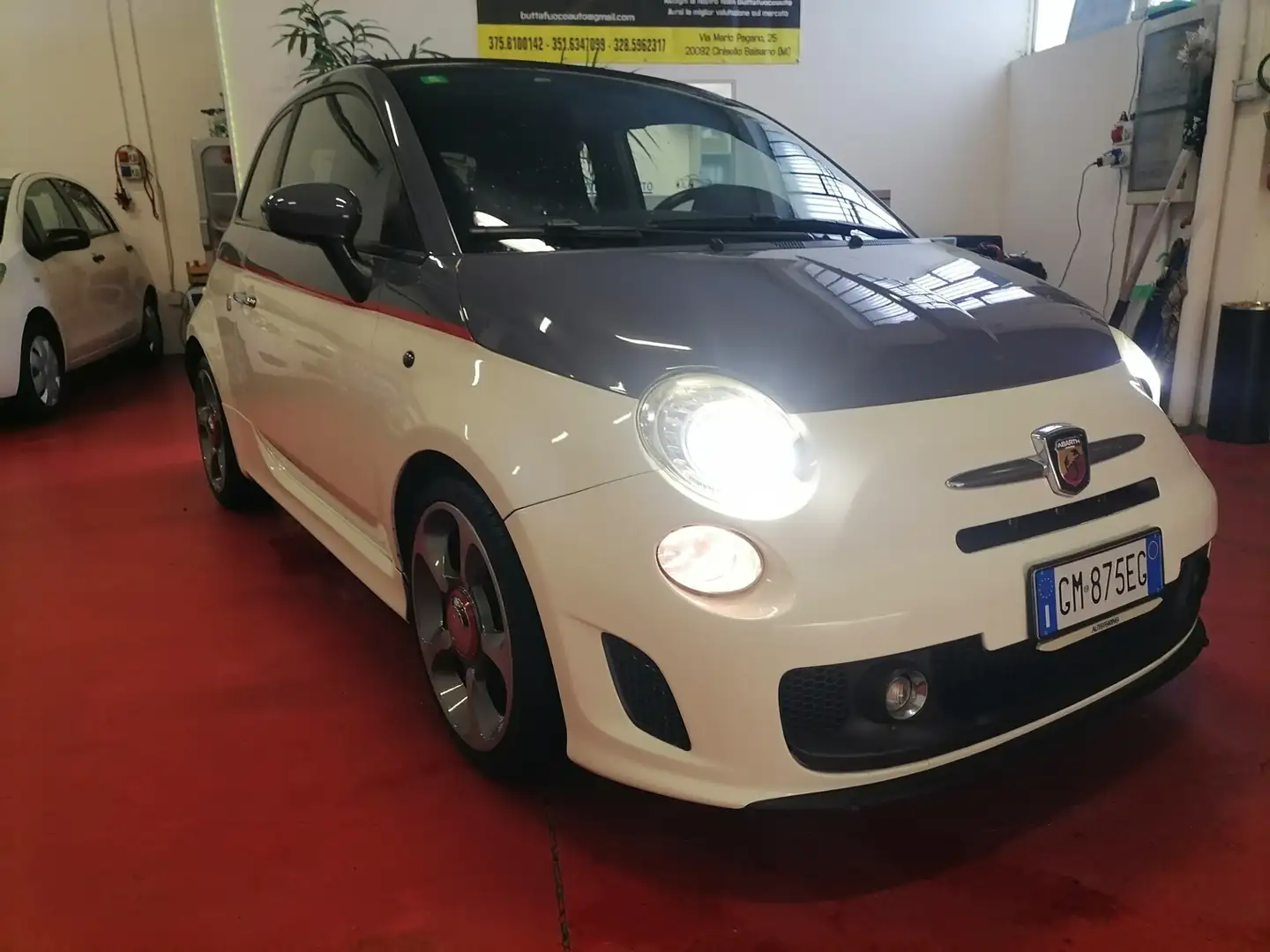 Abarth 500 C 1.4 Turbo T-Jet MTA Bicolore Blanco - 1