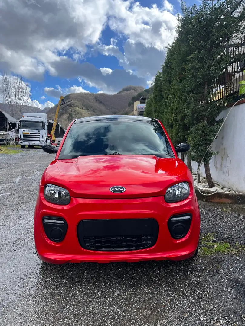 Microcar Due sedili in tessuto nero Roşu - 1