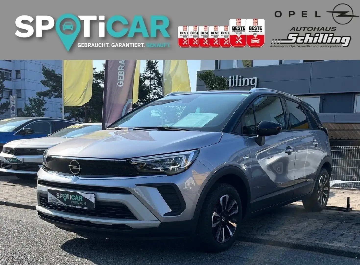 Opel Crossland 1.2 Turbo Automatik Elegance Navi Gris - 1