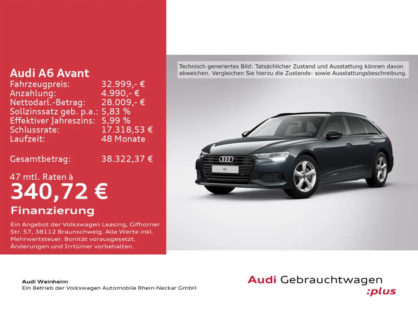 Audi A6 40 TDI Black Paket Panoramadach LED uvm Grau - 2