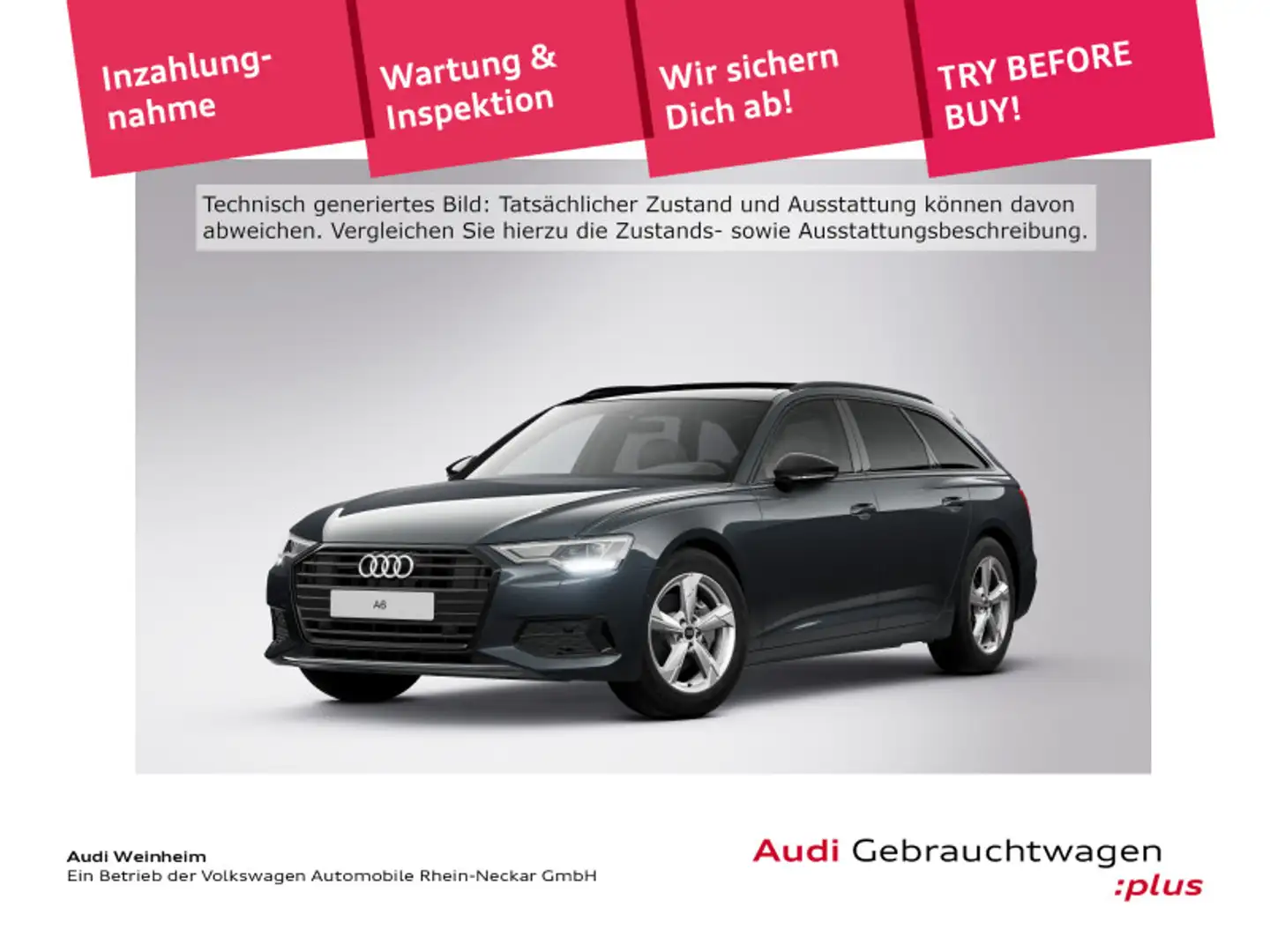 Audi A6 40 TDI Black Paket Panoramadach LED uvm Grau - 1