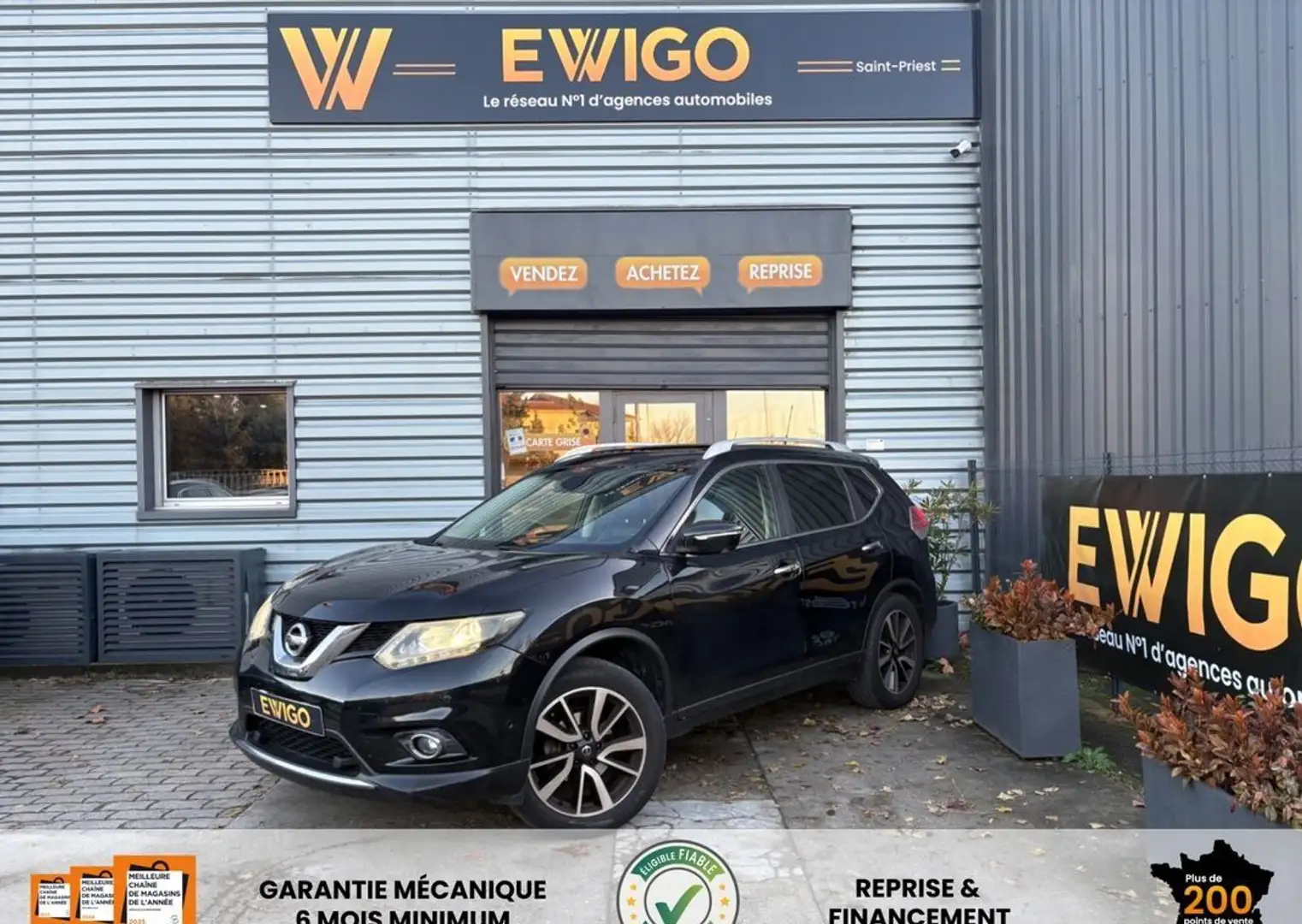 Nissan X-Trail 1.6 dci 130ch tekna toit ouvrant, attelage, sièges chauffants ventilés Noir - 1