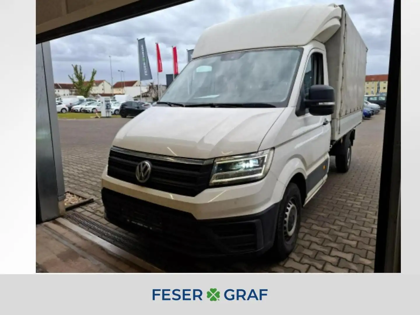Volkswagen Crafter Pritsche EK MR 2.0 TDI Plane-Spriegel/LED/NAVI/ Weiß - 1