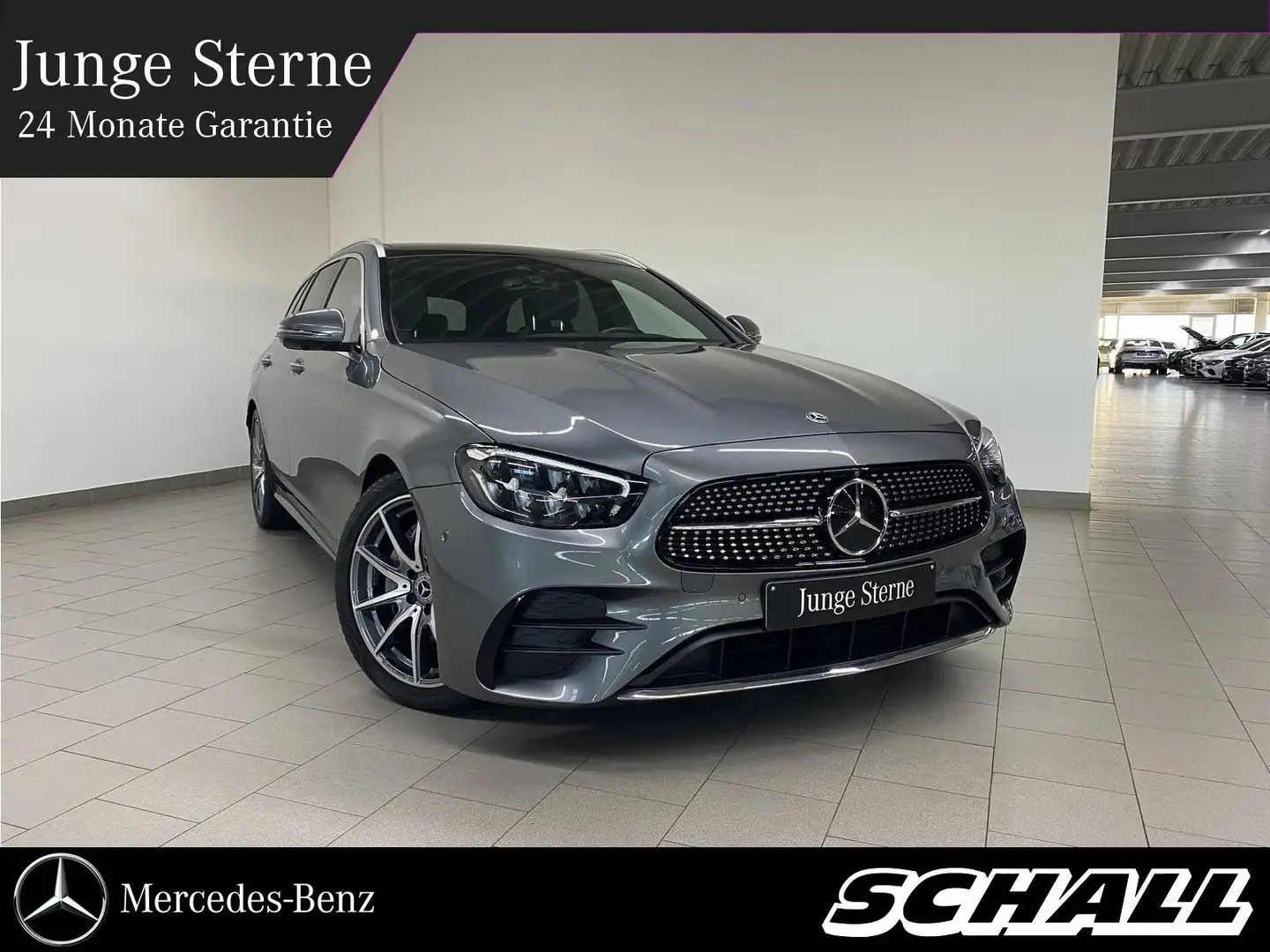 Mercedes-Benz E 220 d T AMG+DIST+PANO+AHK+MEMO+KEY+360°+AMBIEN Gris - 1