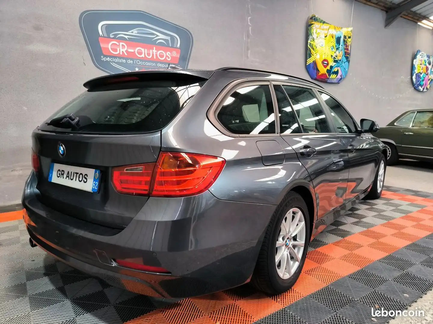 BMW 316 Touring 316d 115cv 127000km garantie 12 mois 2eme Main GPS-CUIR-RADAR DE RECUL-BLUETOOTH Gris - 2