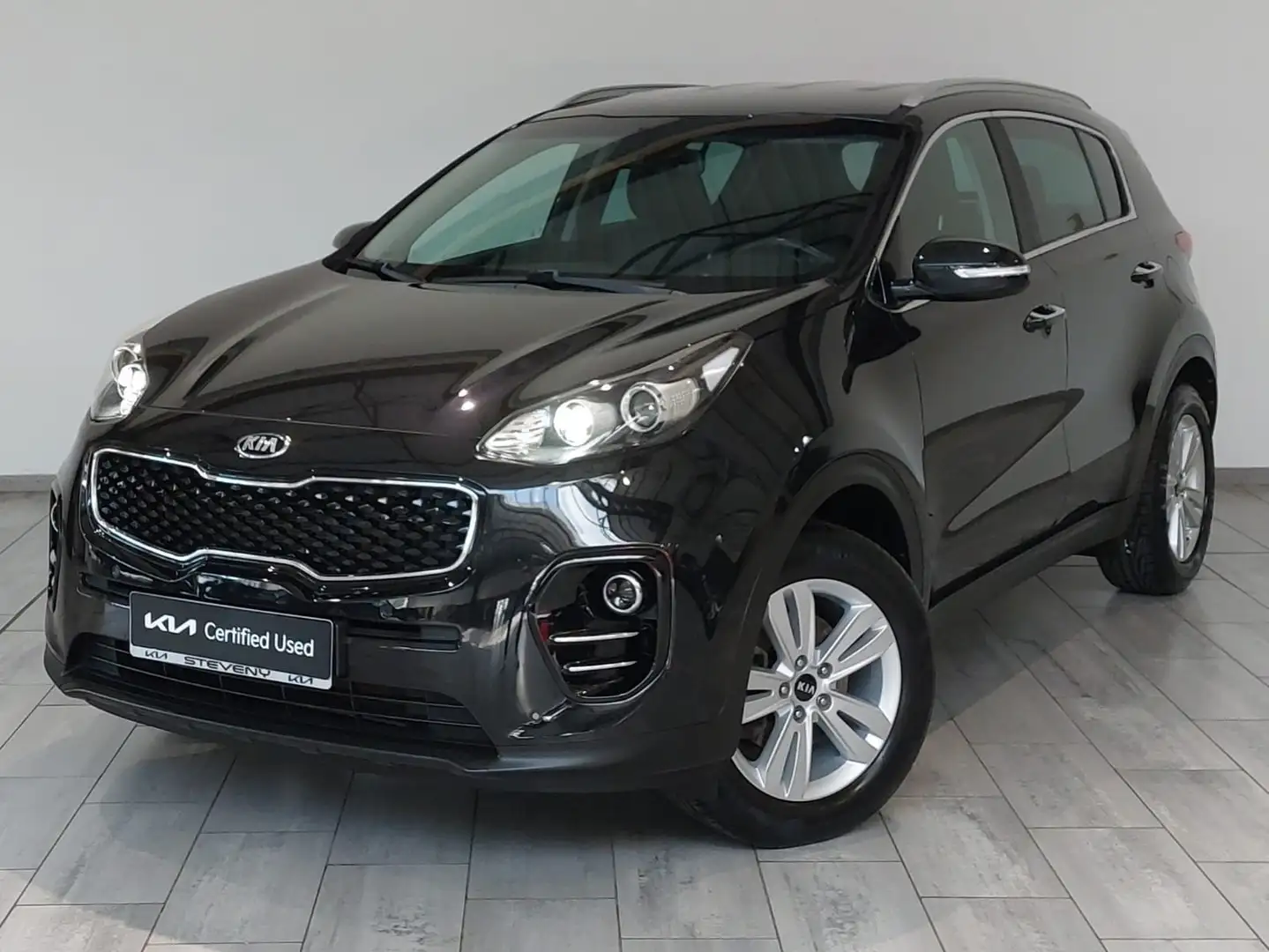 Kia Sportage VISION PACK 1.6i 2WD ISG 132CV *GPS*CAMERA*CUIR* Noir - 1
