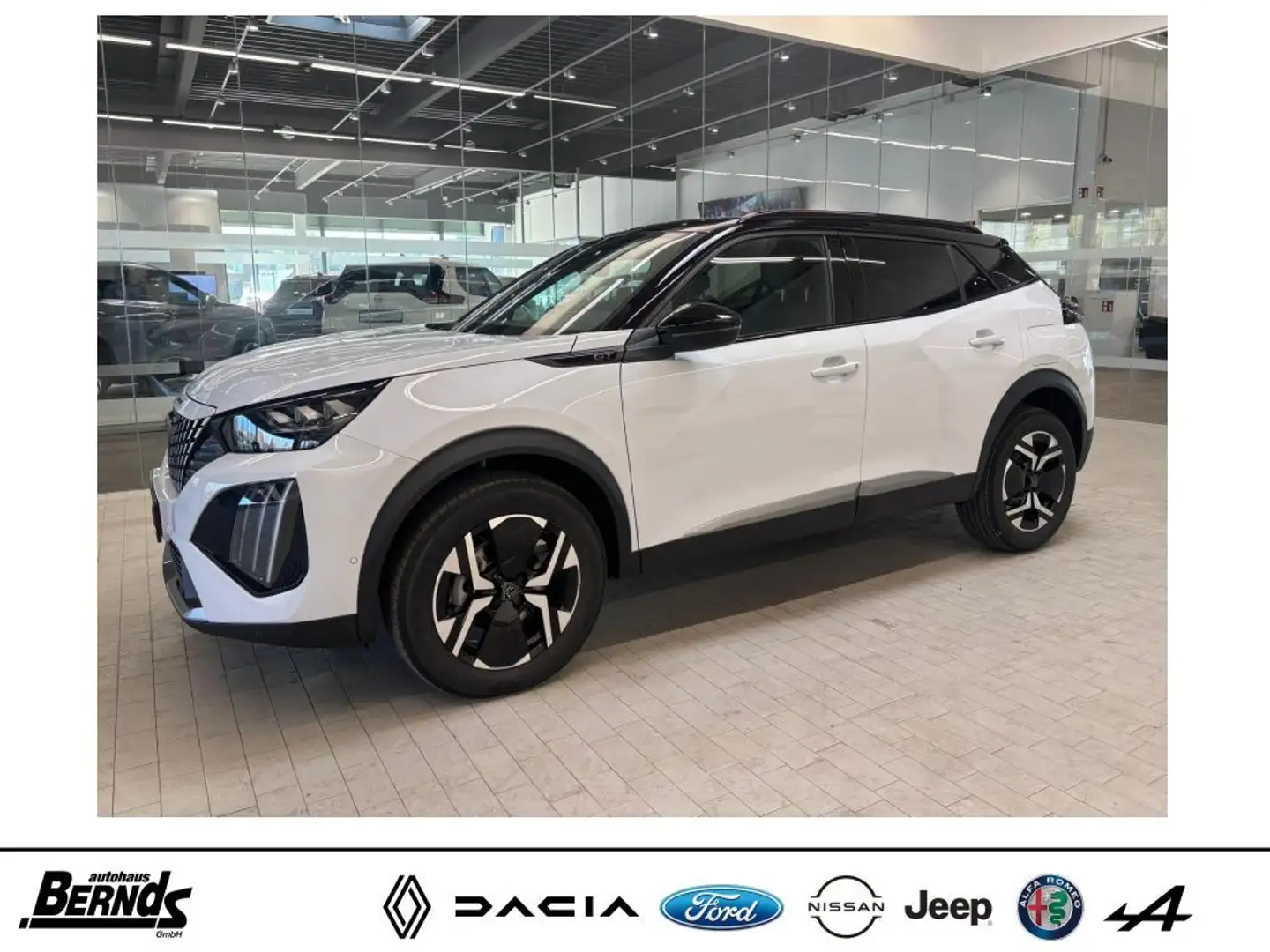 Peugeot 2008 PureTech 130 EAT8 GT AUTOMATIK PDC v+h KLIMAAUTOm. Wit - 1