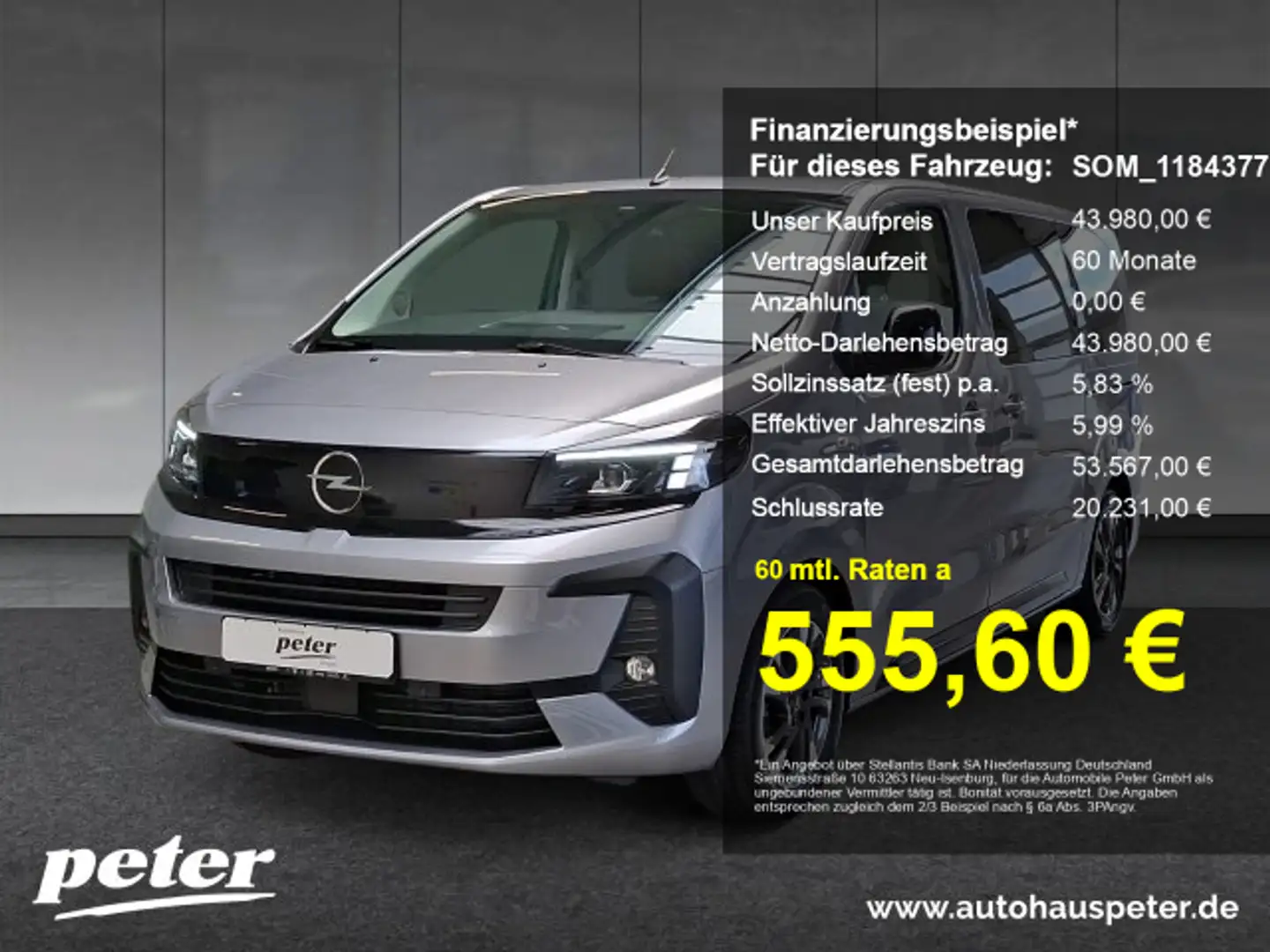 Opel Zafira Life Zafira GS 2.0 D L2 Standheizung Panoramadach Grau - 1