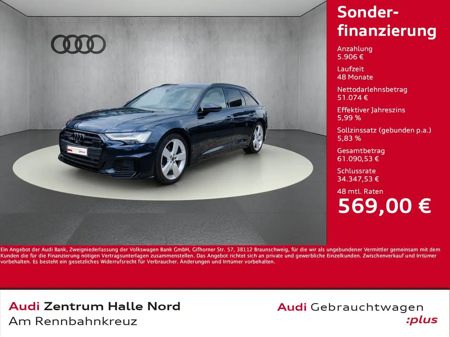 Audi S6 Avant 3.0 TDI quattro tiptronic Blau - 1
