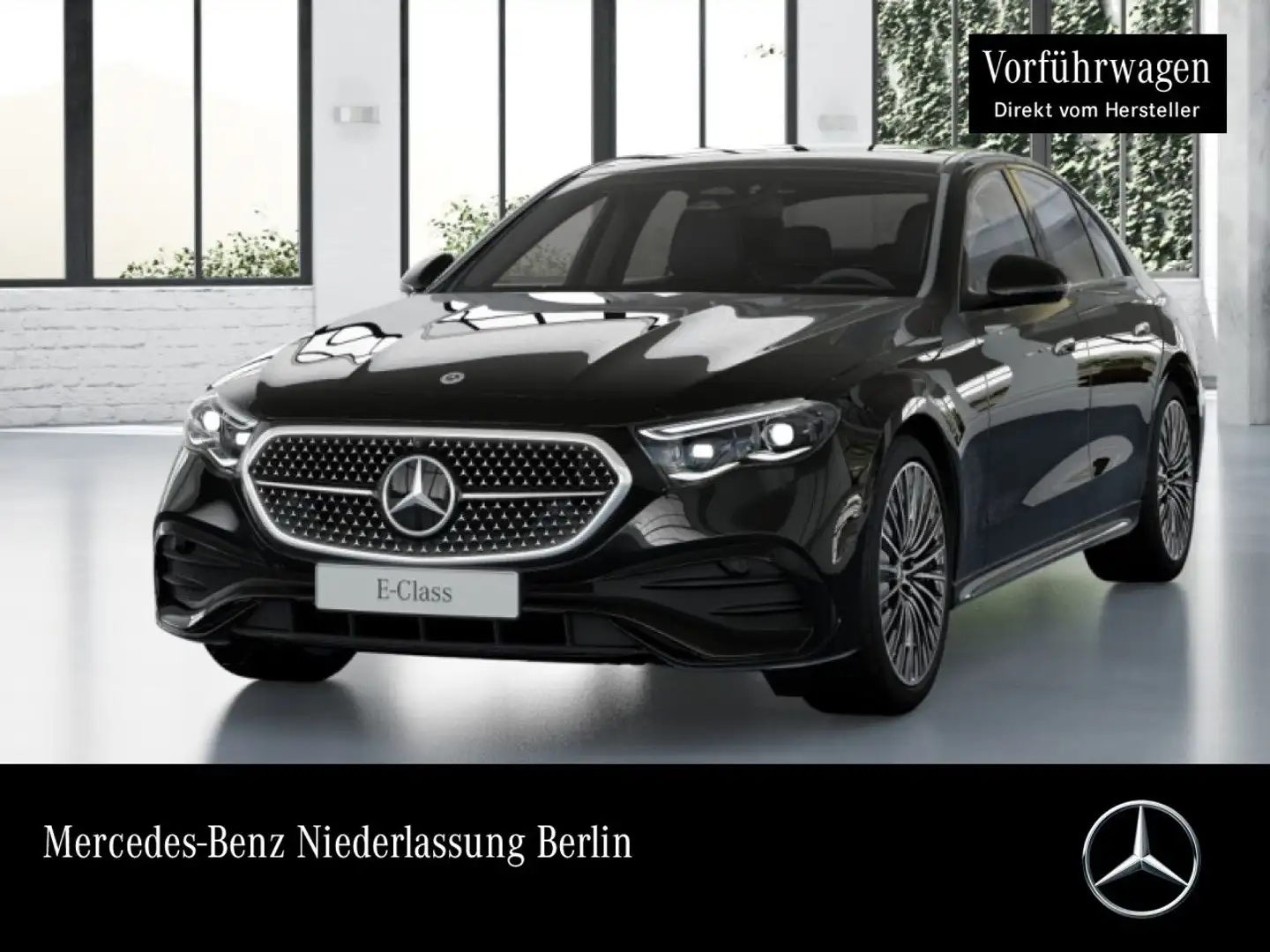 Mercedes-Benz E 200 AMG 360° Pano Distr. Night Spurhalt-Ass PTS Schwarz - 1