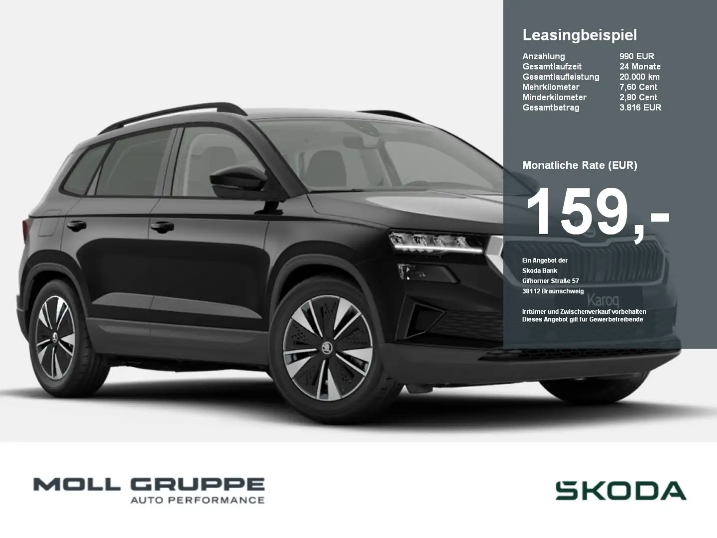 Skoda Karoq 1.5 TSI ACT Selection 2xKLIMA ACC AUT KAM Schwarz - 1