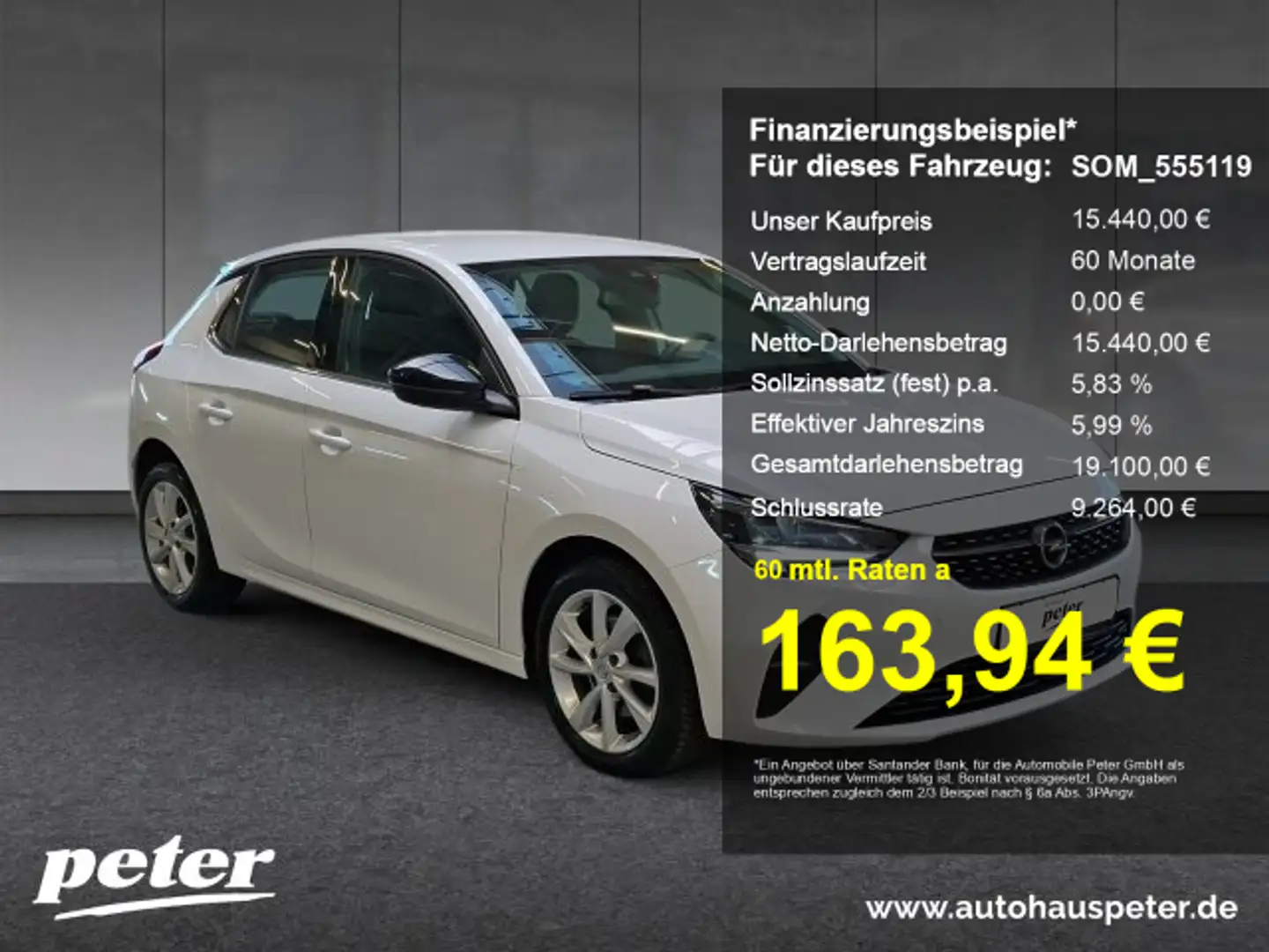 Opel Corsa Corsa F 1.2 Turbo Elegance Klima Sitzheizung 100PS Weiß - 1