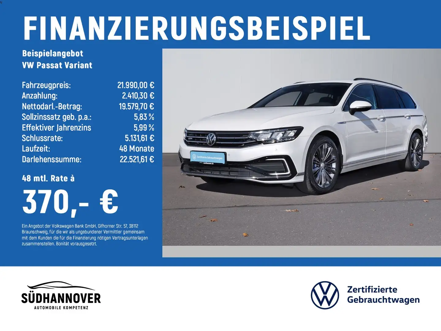 Volkswagen Passat Variant GTE 1.4 TSI DSG NAVI+LED+SHZ+PDC Weiß - 2