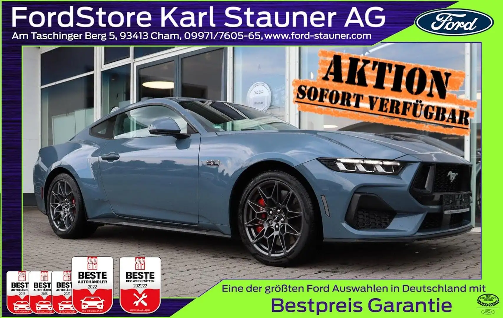 Ford Mustang 5.0 V8 GT NEUES MODELL / VERFÜGBAR Blue - 1