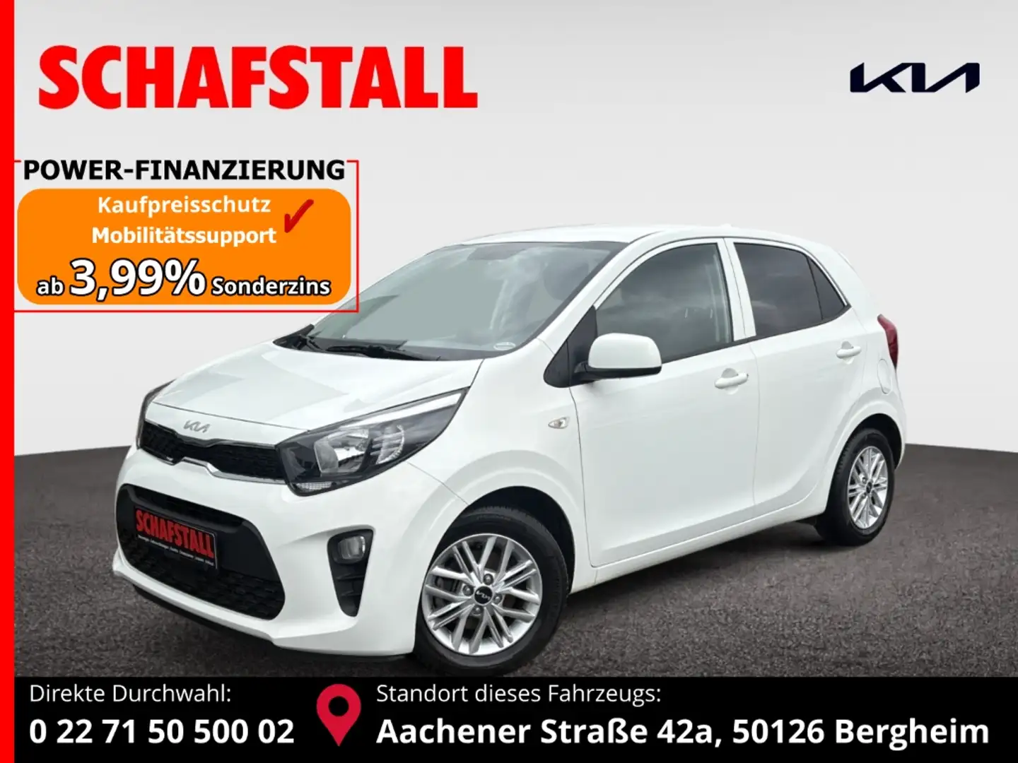 Kia Picanto Vision 1.0 Automatik Navi Kamera Sitzheizung Klima Weiß - 1