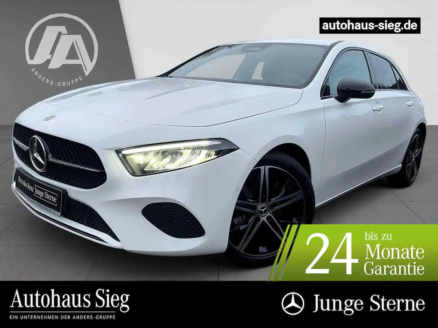 Mercedes-Benz A 180 Progressive Adv+MBUX+Night+LED+Kamera+AHK Weiß - 1