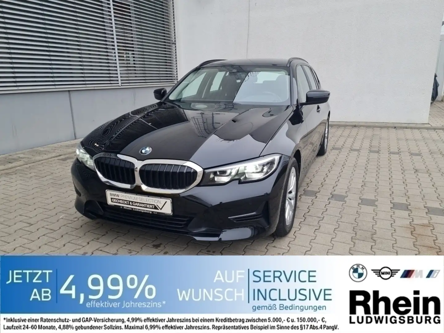 BMW 330 iA TouringA Advantage Navi.LED.M-LR.PDCvohi Noir - 1