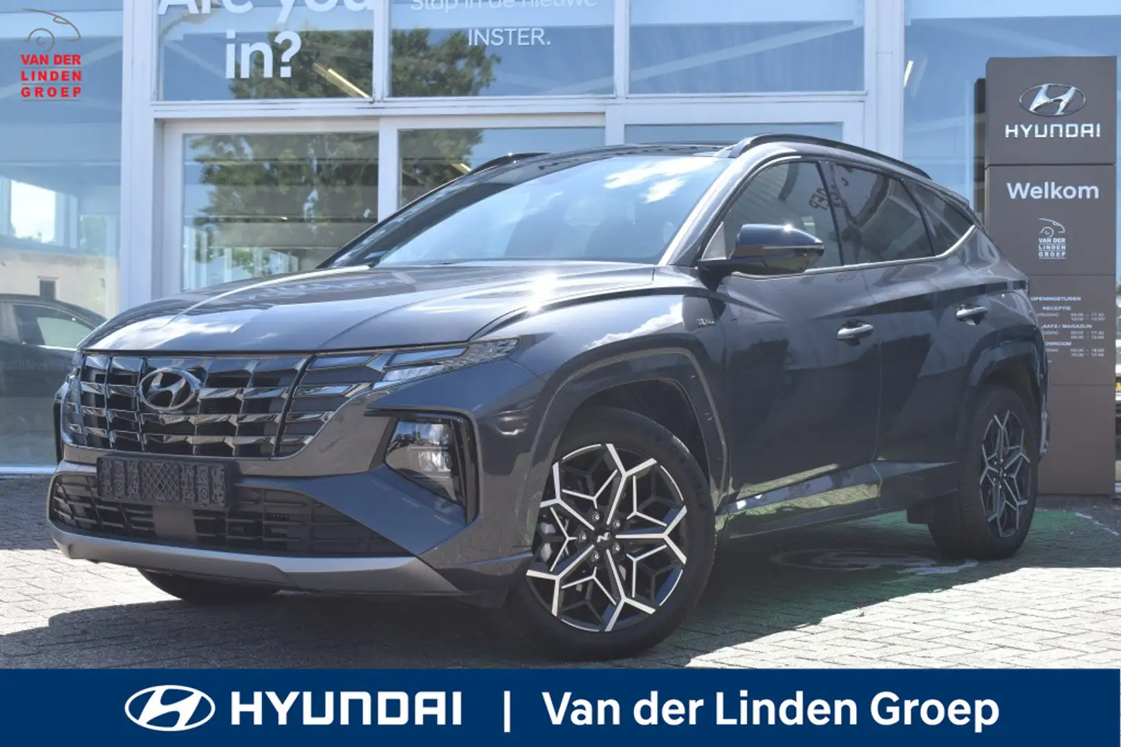 Hyundai TUCSON 1.6 T-GDI HEV N-Line Sky 230PK! Full Option + Trek Grijs - 1