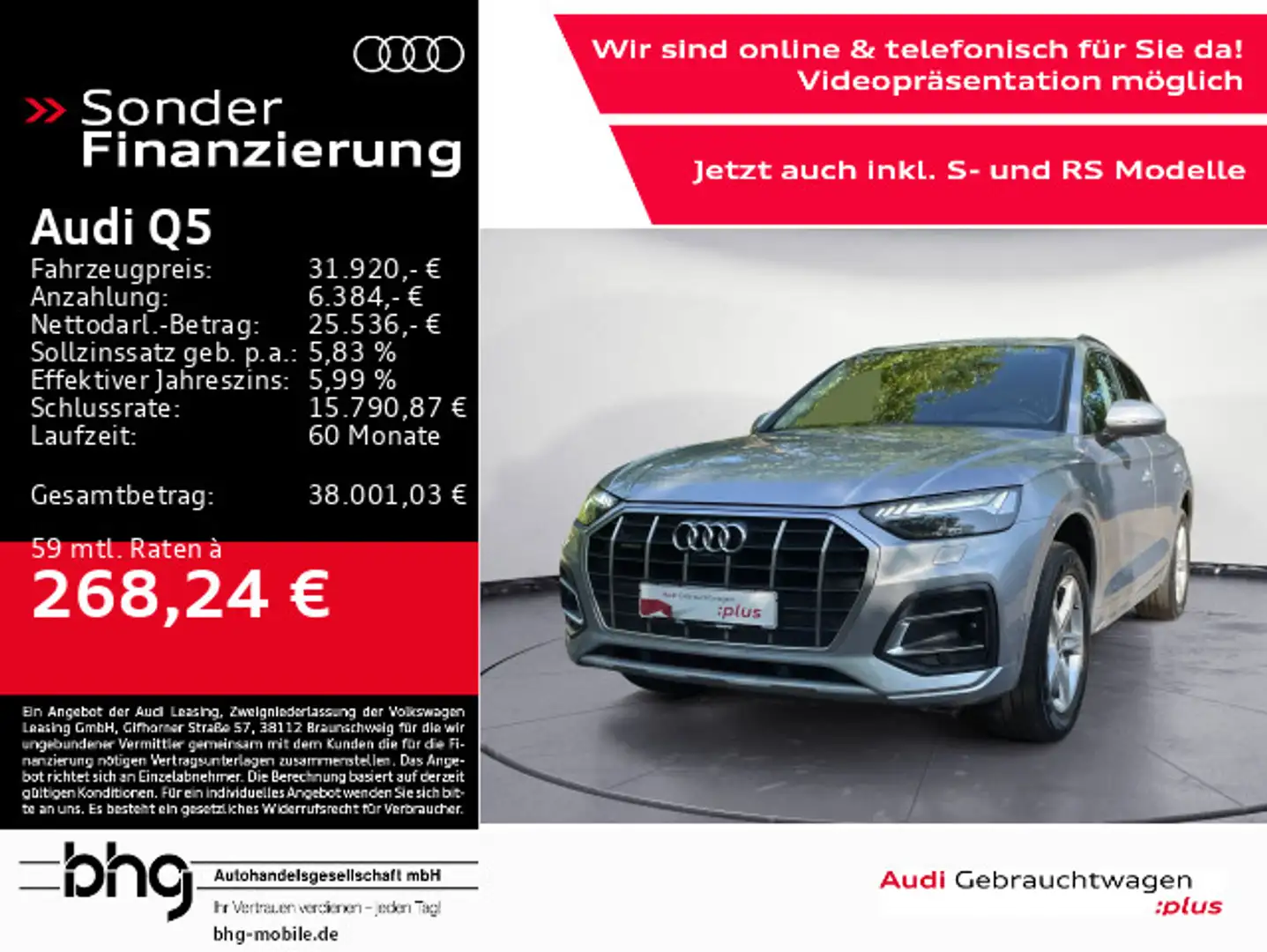 Audi Q5 40 TDI quattro design Matrix/Head-up/Kamera/S Argent - 1