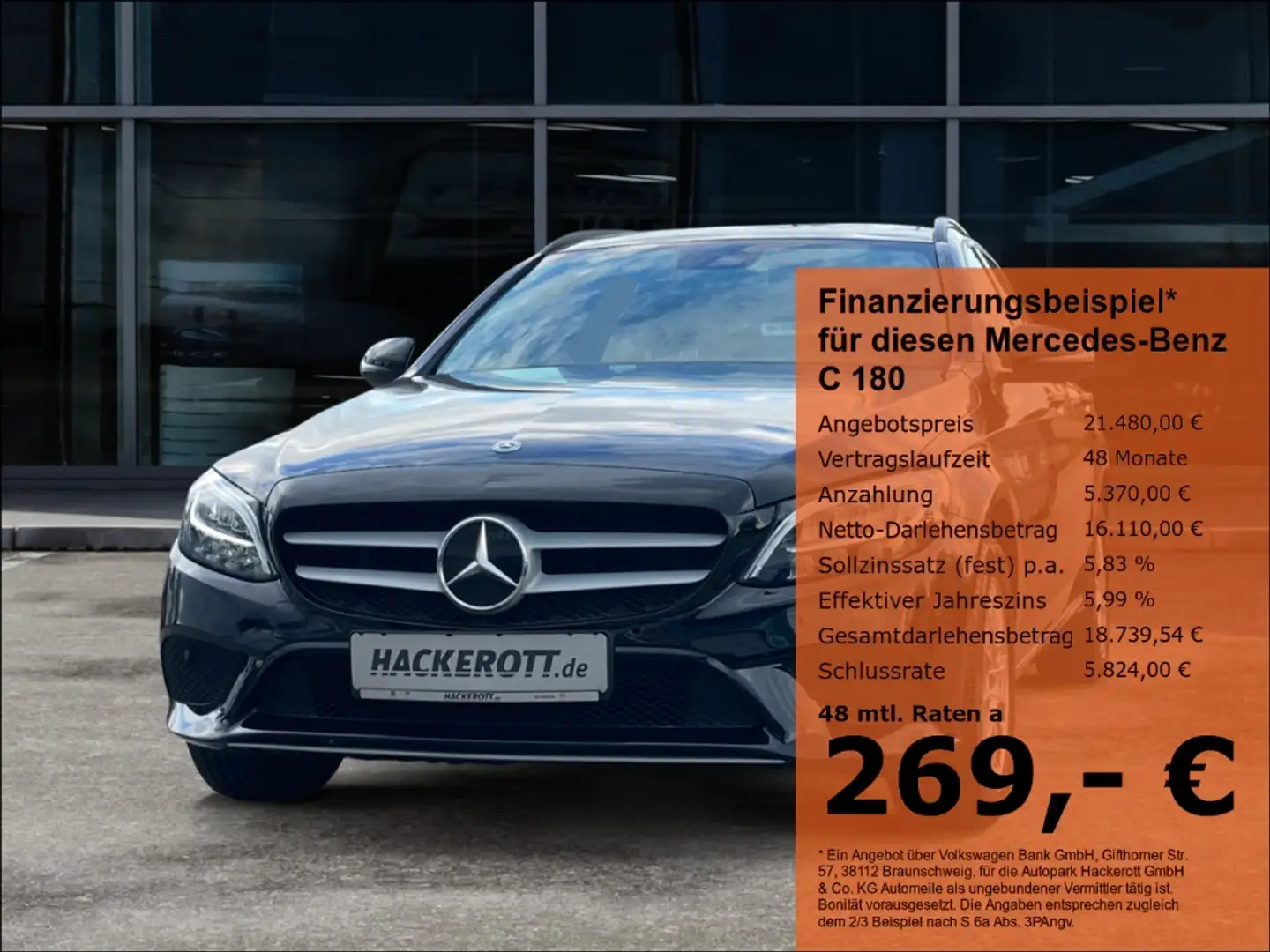 Mercedes-Benz C 180 T-Modell 9-Gang Automatik Panorama Navi LED SHZ Rü Nero - 1