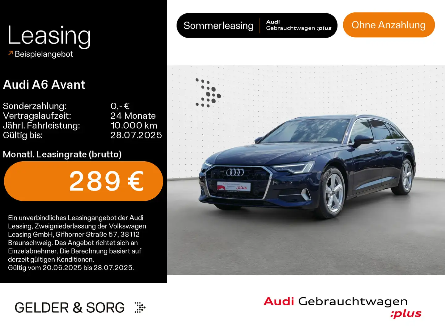 Audi A6 40 TDI qu. AHK*Sound*Tour*Matrix*Pano Blau - 1