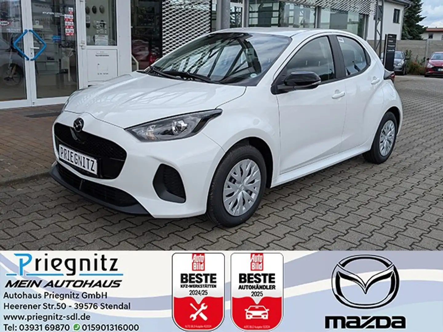 Mazda 2 Hybrid 1.5L Hybrid VVT-i 116 CVT FWD Prime-Line Weiß - 1