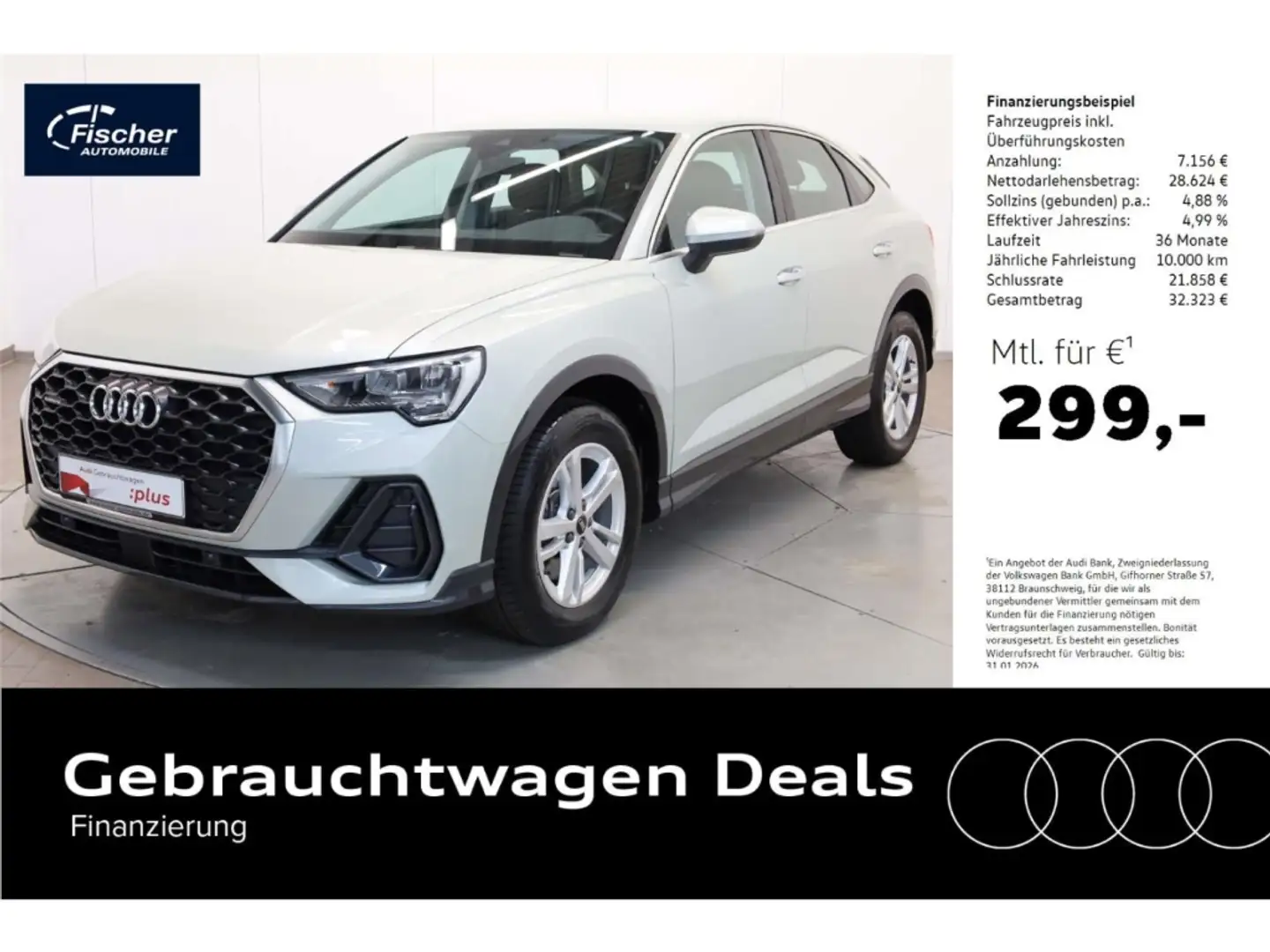 Audi Q3 Sportback 45 TFSI quattro AHK/NAV/Virt/SH Silber - 1
